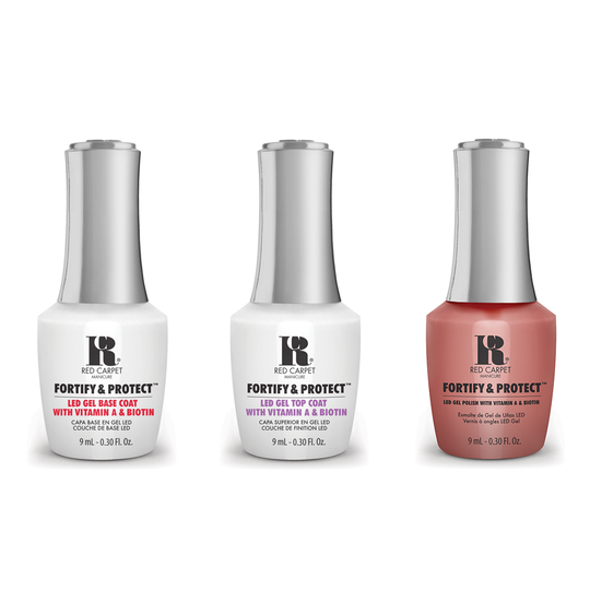 Red Carpet Manicure - Fortify & Protect Combo - Base, Top & Color Me Fabulous 0.3 oz