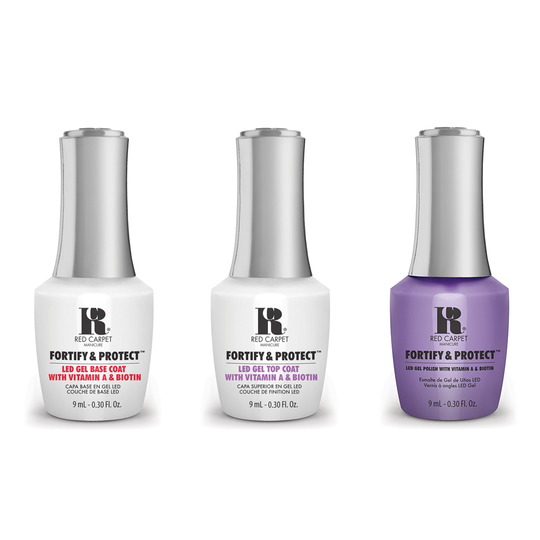 Red Carpet Manicure - Fortify & Protect Combo - Base, Top & Curtain Call 0.3 oz