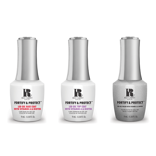 Red Carpet Manicure - Fortify & Protect Combo - Base, Top & Daring Diva 0.3 oz