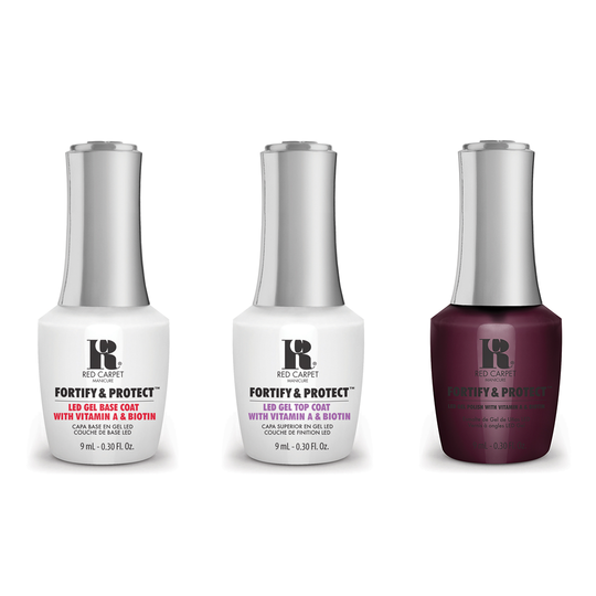 Red Carpet Manicure - Fortify & Protect Combo - Base, Top & Film Reel Red 0.3 oz