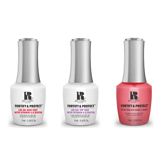 Red Carpet Manicure - Fortify & Protect Combo - Base, Top & On Set Antics 0.3 oz