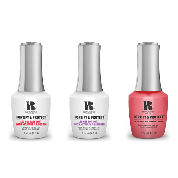 Red Carpet Manicure - Fortify & Protect Combo - Base, Top & On Set Antics 0.3 oz