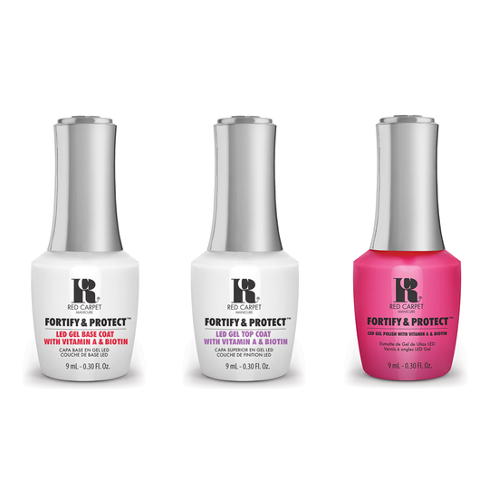 Red Carpet Manicure - Fortify & Protect Combo - Base, Top & Publicist In Pink 0.3 oz
