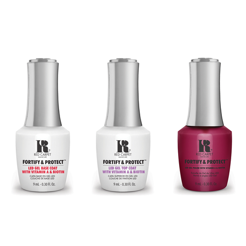 Red Carpet Manicure - Fortify & Protect Combo - Base, Top & Runway Darling 0.3 oz