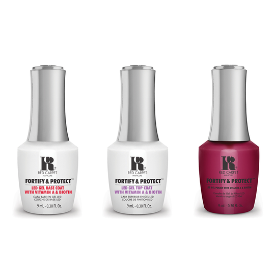 Red Carpet Manicure - Fortify & Protect Combo - Base, Top & Runway Darling 0.3 oz