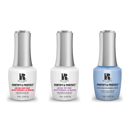 Red Carpet Manicure - Fortify & Protect Combo - Base, Top & Runway Rehearsal 0.3 oz