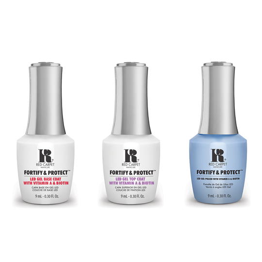 Red Carpet Manicure - Fortify & Protect Combo - Base, Top & Runway Rehearsal 0.3 oz