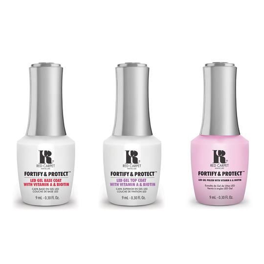 Red Carpet Manicure - Fortify & Protect Combo - Base, Top & Simply Adorable 0.3 oz