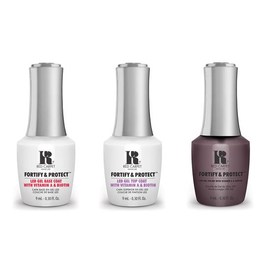 Red Carpet Manicure - Fortify & Protect Combo - Base, Top & Smile For The Cameras 0.3 oz