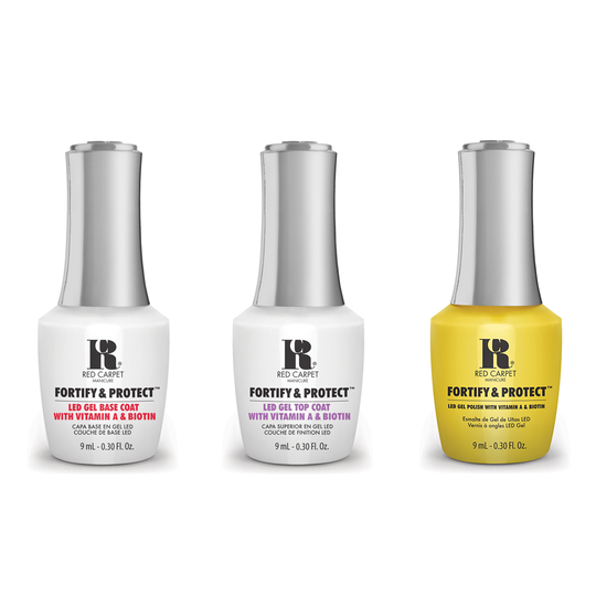 Red Carpet Manicure - Fortify & Protect Combo - Base, Top & Star Light, Star Bright 0.3 oz