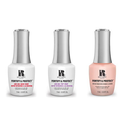Red Carpet Manicure - Fortify & Protect Combo - Base, Top & Timeless Beauty 0.3 oz
