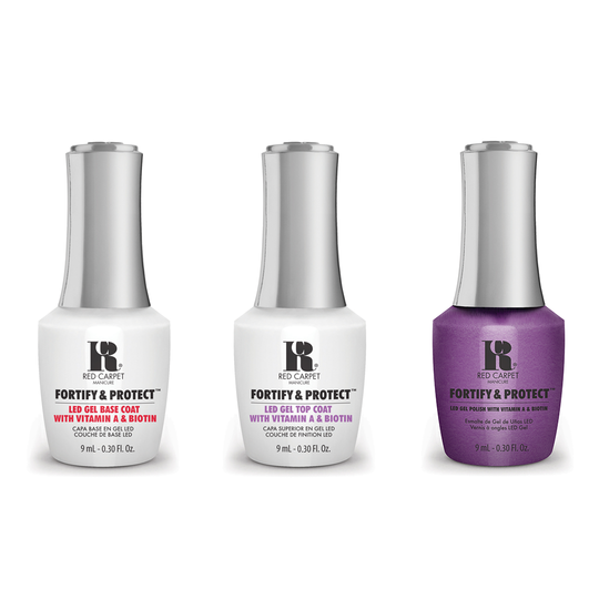 Red Carpet Manicure - Fortify & Protect Combo - Base, Top & The Magic Hour 0.3 oz