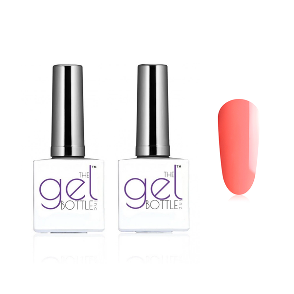 The GelBottle Inc - Gel Combo - Rubber Base, Extreme Shine Top & Fired Coral