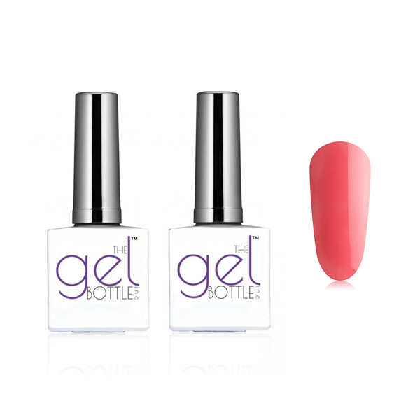 The GelBottle Inc - Gel Combo - Rubber Base, Extreme Shine Top & Rhubarb
