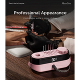 MelodySusie - SC320A Desktop Multifunctional Rechargeable Nail Drill 30,000RPM - Pink