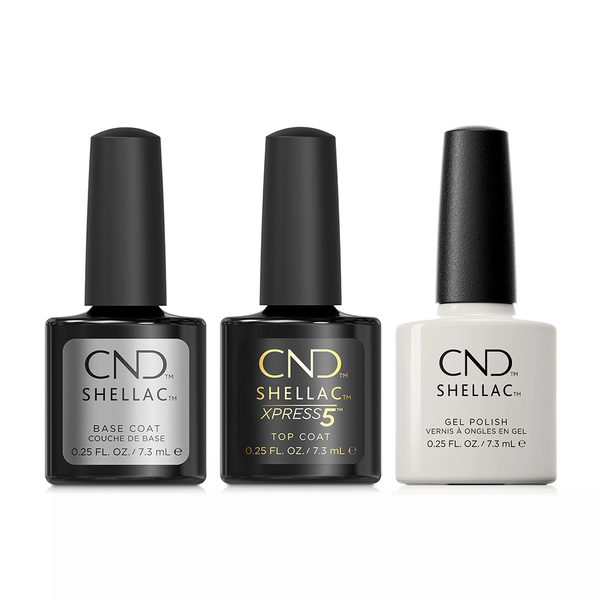 All Back Shellac CND - Shellac Xpress5 Combo - Base, Top & All Frothed Up (0.25 oz ...
