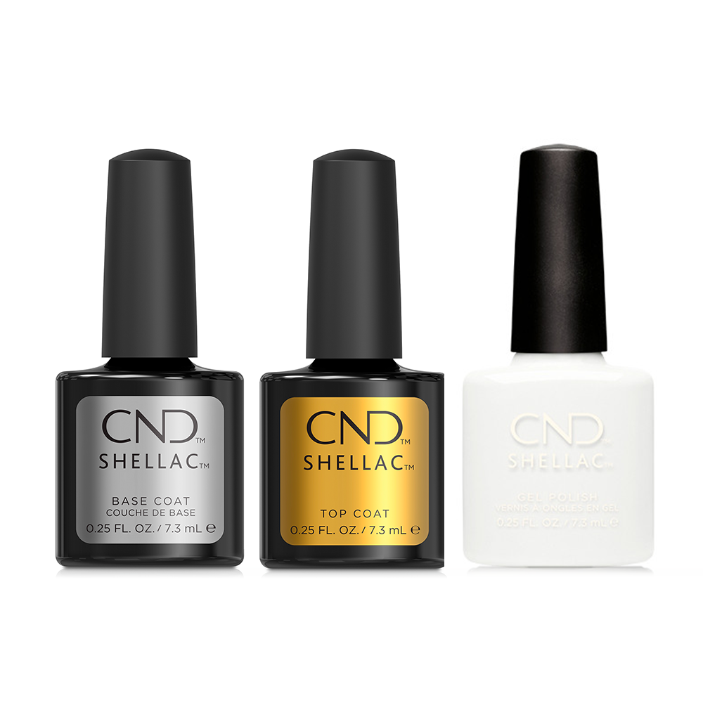CND Shellac Base Top & Studio White Kit | Sleek Nail