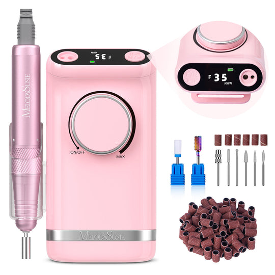 Melody Susie - SM320G 35000RPM Rechargeable Nail Drill - Pink