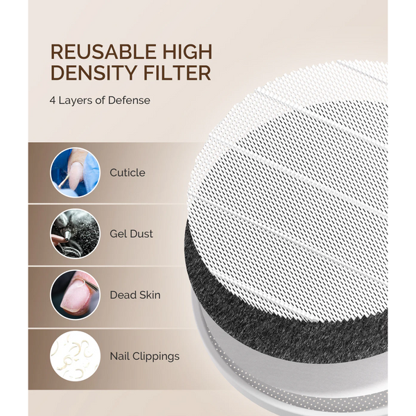 MelodySusie - SProR Cordless & Rechargeable Nail Dust Collector - White