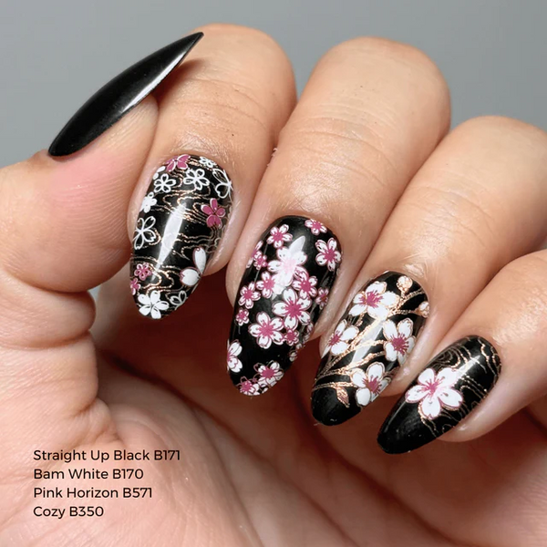 Maniology - Stamping Plate - Sakura Showers (M663) - Nail Stamping Plate