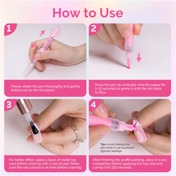 MelodySusie - Nail Art Pens Set 12 Colors - 0.5Mm