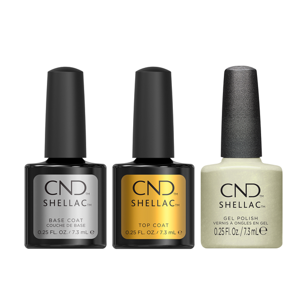Shellac Rope CND - Shellac Combo - Base, Top & Rags To Stitches – Sleek Nail