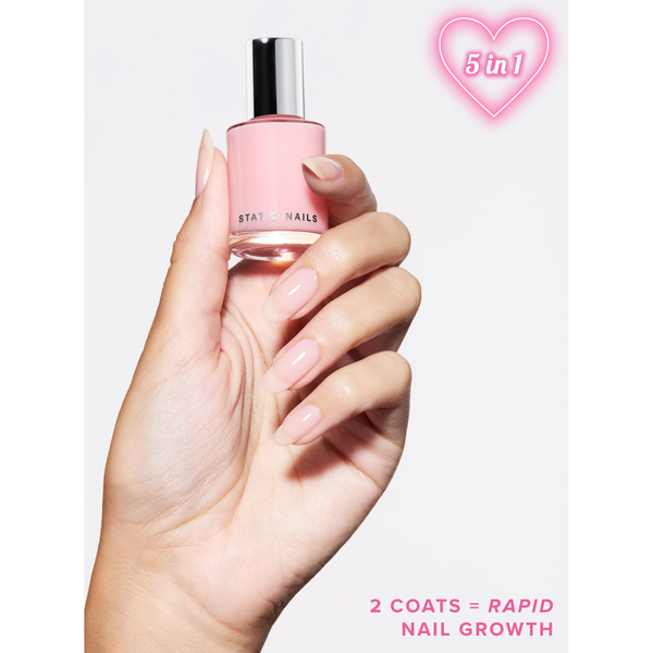 Static Nails - 5 In 1 Rapid Growth Treatment - Signiture Pink