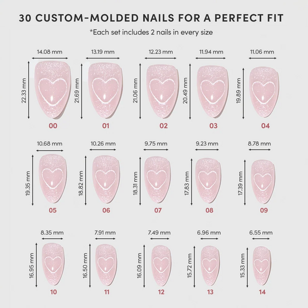 Glamnetic - Press On - Soulmate Energy - Short Almond