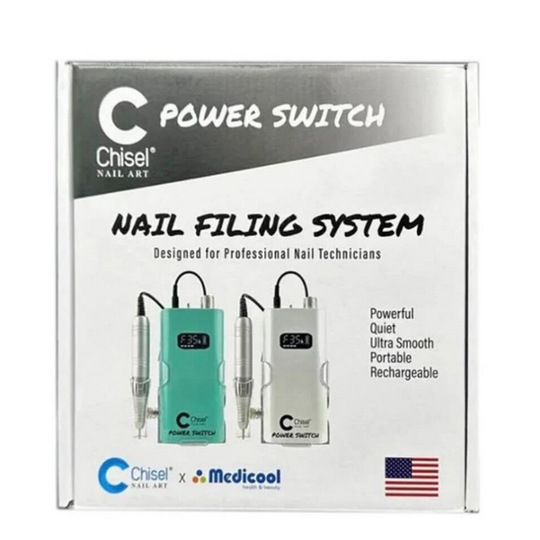 Medicool - Pro Power Switch Portable For Nails - Interchangeable Cases Tiffany Blue - White