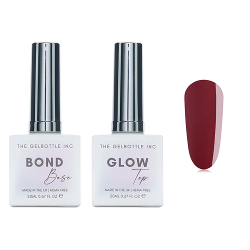 The GelBottle Inc - Gel Combo - Bond Base, Glow Top & Hema-Free Paint - After Dark 