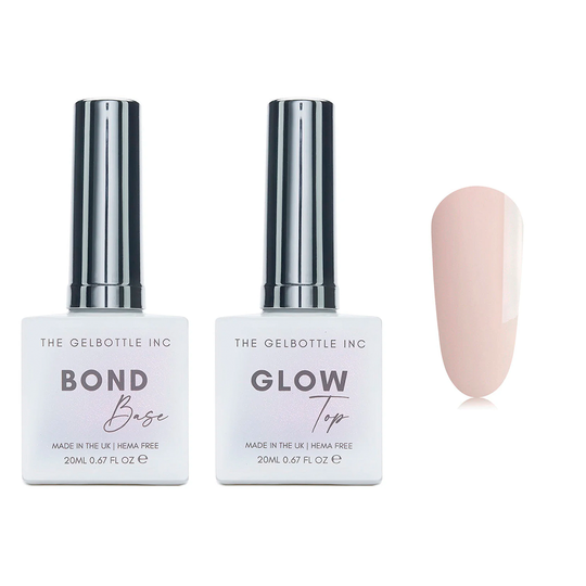 The GelBottle Inc - Gel Combo - Bond Base, Glow Top & Hema-Free Paint - Almond