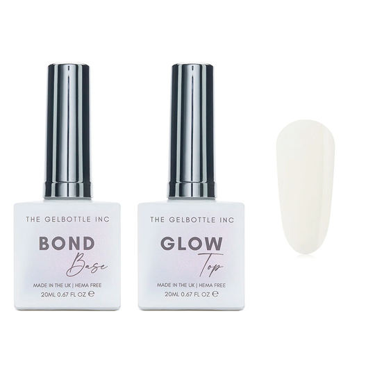 The GelBottle Inc - Gel Combo - Bond Base, Glow Top & Hema-Free Paint - Blanc
