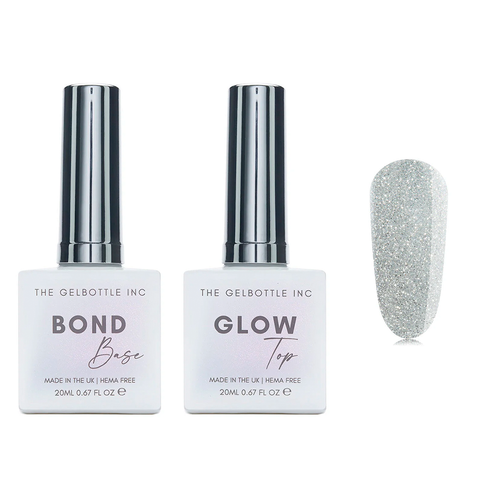 The GelBottle Inc - Gel Combo - Bond Base, Glow Top & Hema-Free Paint - Blinding Lights