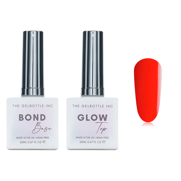 The GelBottle Inc - Gel Combo - Bond Base, Glow Top & Hema-Free Paint - Candy