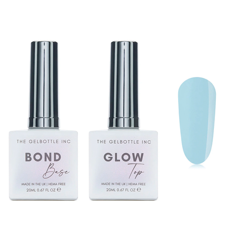 The GelBottle Inc - Gel Combo - Bond Base, Glow Top & Hema-Free Paint - Double Denim