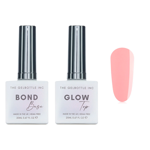 The GelBottle Inc - Gel Combo - Bond Base, Glow Top & Hema-Free Paint - La Vie En Rose