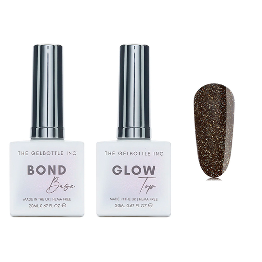 The GelBottle Inc - Gel Combo - Bond Base, Glow Top & Hema-Free Paint - Last Night