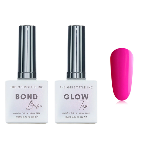 The GelBottle Inc - Gel Combo - Bond Base, Glow Top & Hema-Free Paint - Miami