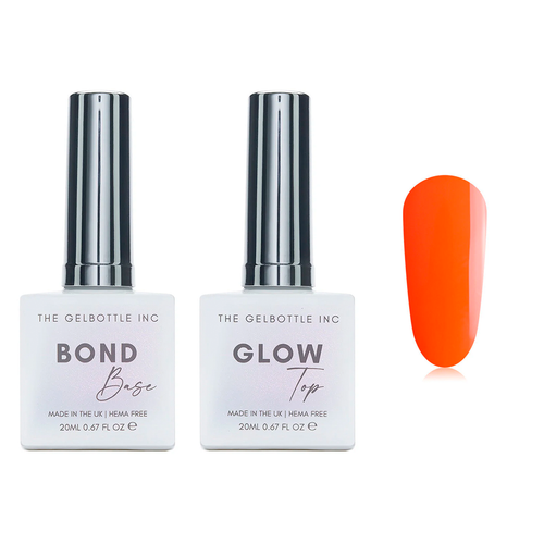 The GelBottle Inc - Gel Combo - Bond Base, Glow Top & Hema-Free Paint - Mimosa