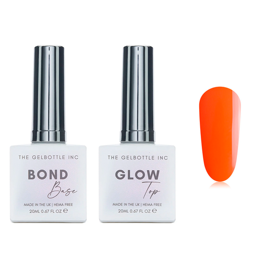 The GelBottle Inc - Gel Combo - Bond Base, Glow Top & Hema-Free Paint - Mimosa