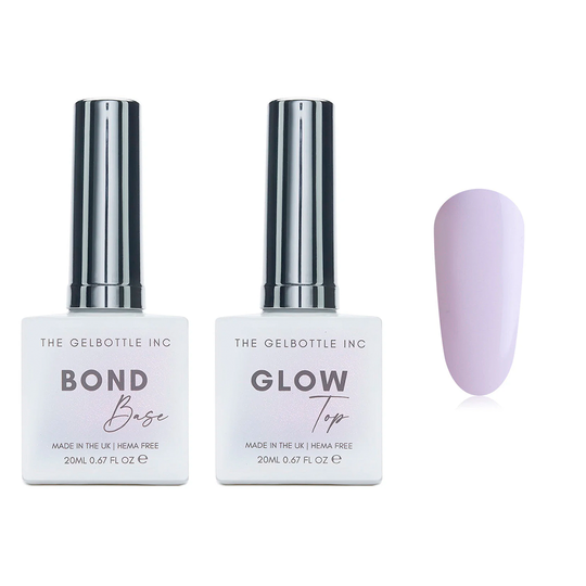 The GelBottle Inc - Gel Combo - Bond Base, Glow Top & Hema-Free Paint - Pastel V005