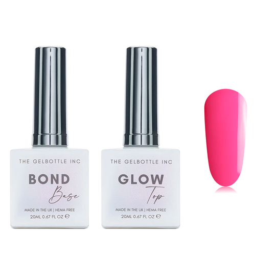The GelBottle Inc - Gel Combo - Bond Base, Glow Top & Hema-Free Paint - Single Wink