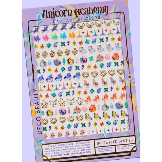 Deco Beauty - Nail Art Stickers - Unicorn Academia - Bejeweled Besties