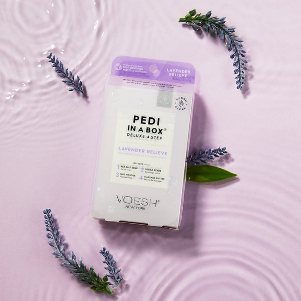 Voesh - Pedi in a Box Deluxe 4 Step - Lavender Relieve Trio