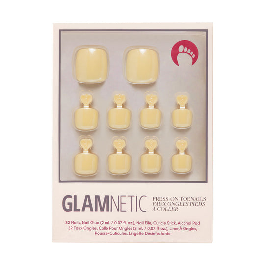 Glamnetic - Press On - Yellow Pop Toenail