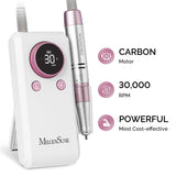 MelodySusie - SC330G Clip-On Rechargeable 2-in-1 Nail Drill with Built-In Stand 30,000RPM - Pink