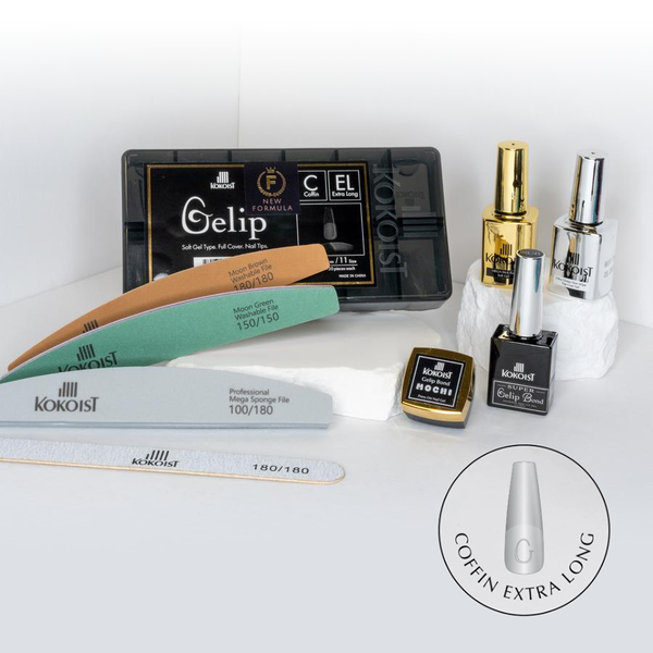 Kokoist - Gelip Extensions - Gelip Extension-Starter Kit - Coffin Extra Long