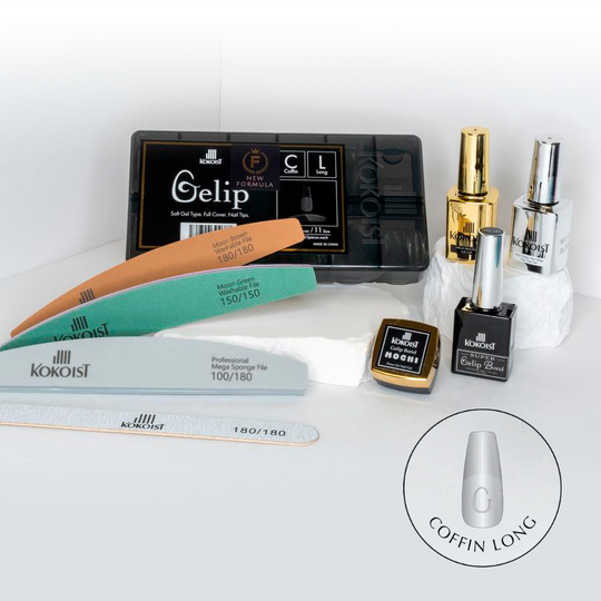 Kokoist - Gelip Extensions - Gelip Extension-Starter Kit - Coffin Long