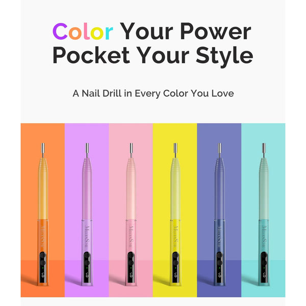 Melody Susie - PocketNail PC100GR/PC100G Innovative Pen-Shaped Portable Nail Drill 20,000RPM - Pleasing Pink