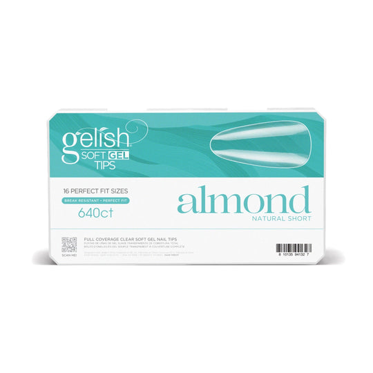 Gelish - Soft Gel Tips - Short Almond 640CT